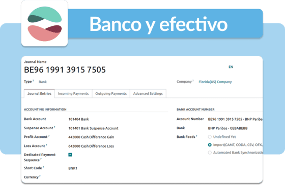 Banco y efectivo
